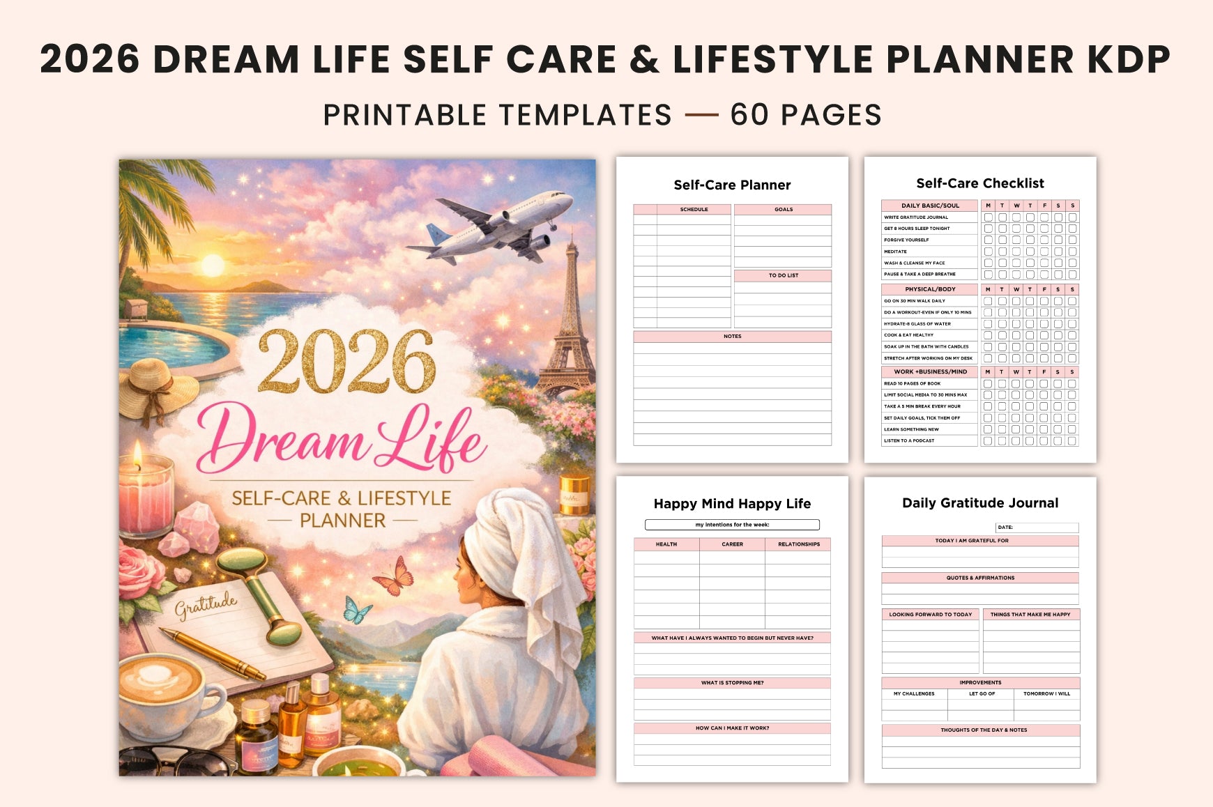 Dream Life Self Care Lifestyle Planner