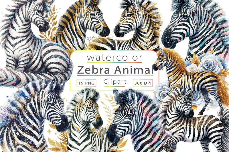 Zebra Clipart Bundle - CraftNest - Digital Crafting and Art