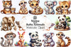 Mama & Baby Animals Clipart Bundle