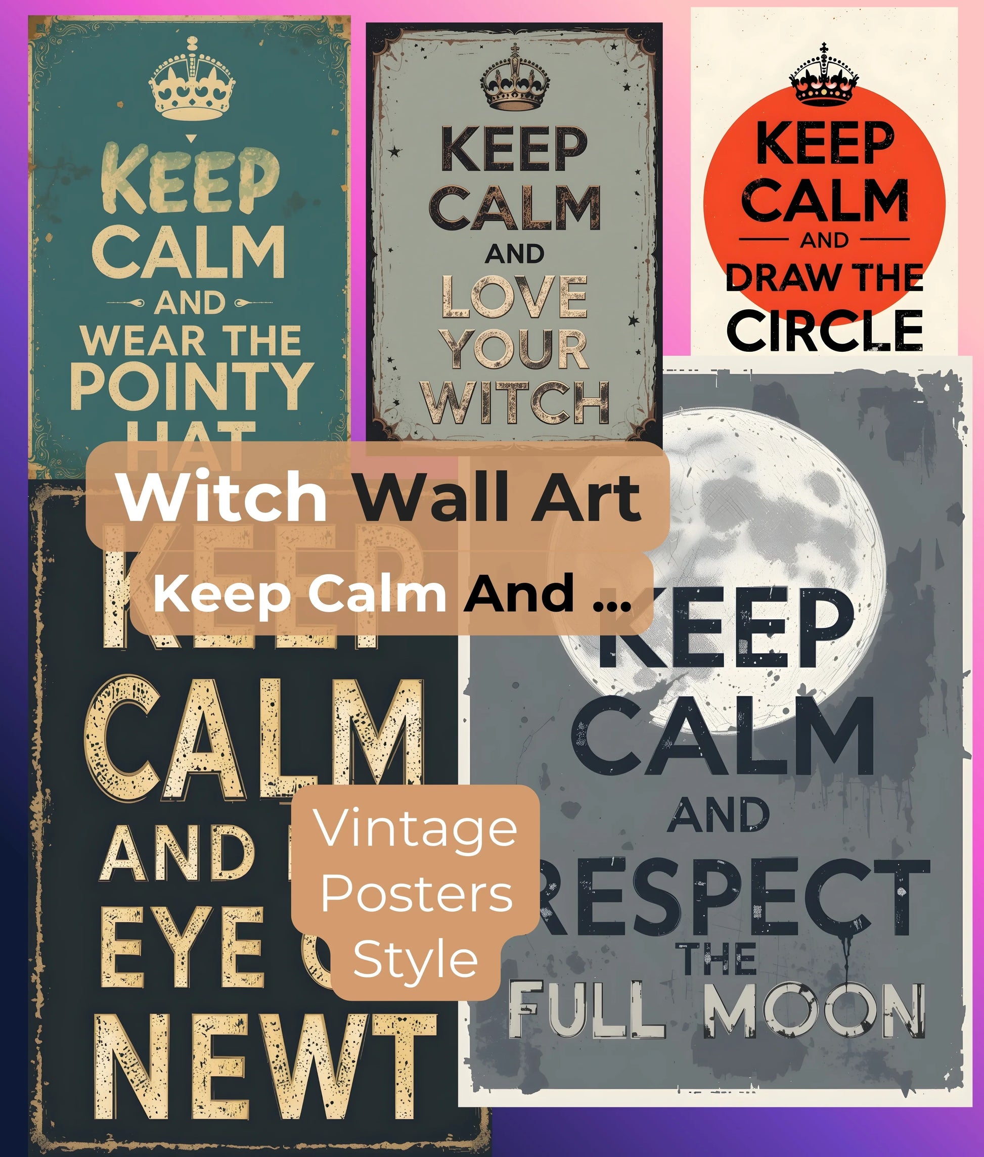 Witch Wall Art Clipart Bundle - CraftNest - Digital Crafting and Art