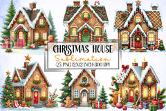 Christmas House Clipart Bundle 5 - CraftNest - Digital Crafting and Art