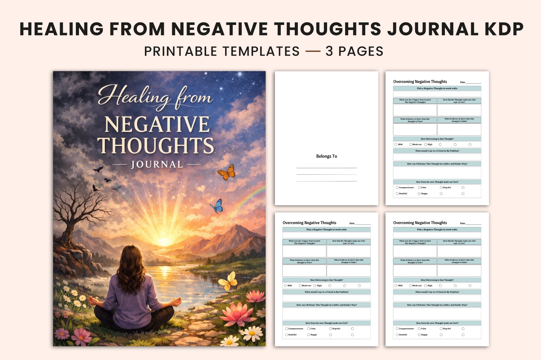 Healing From Negative Thoughts Journal