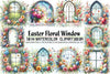Easter Floral Window Clipart Bundle