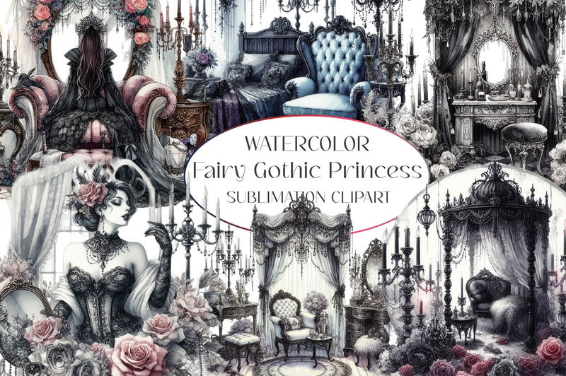 Fairy Gothic Princess Clipart Bundle - CraftNest - Digital Crafting and Art