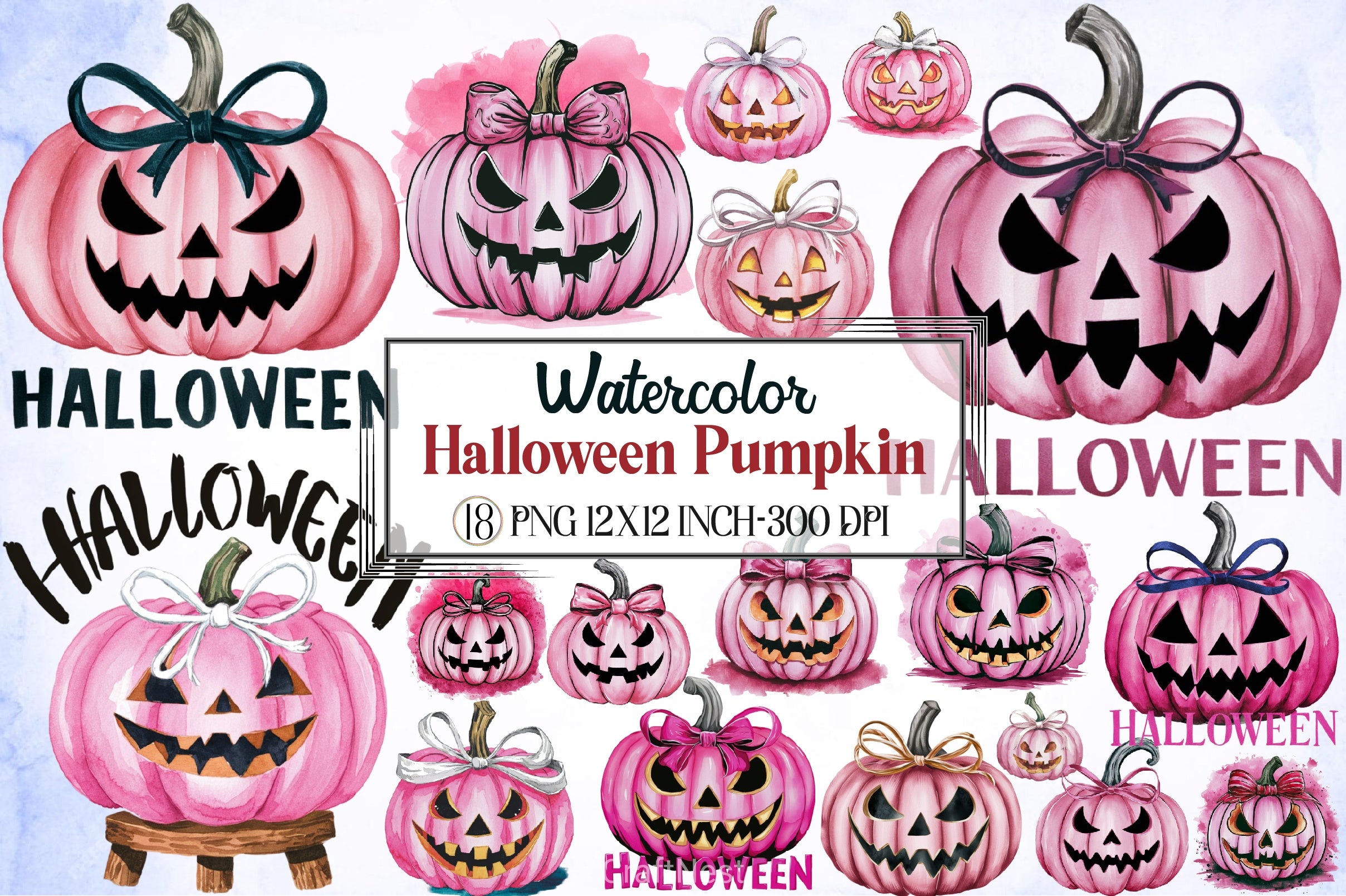 Halloween Pumpkin Clipart Bundle 5 - CraftNest - Digital Crafting and Art