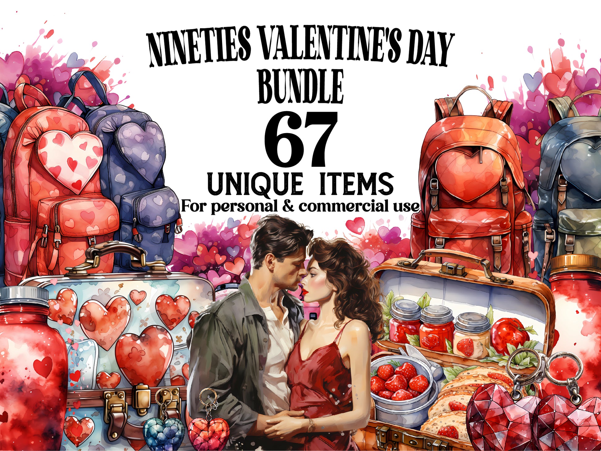 Nineties Valentine Clipart - CraftNest