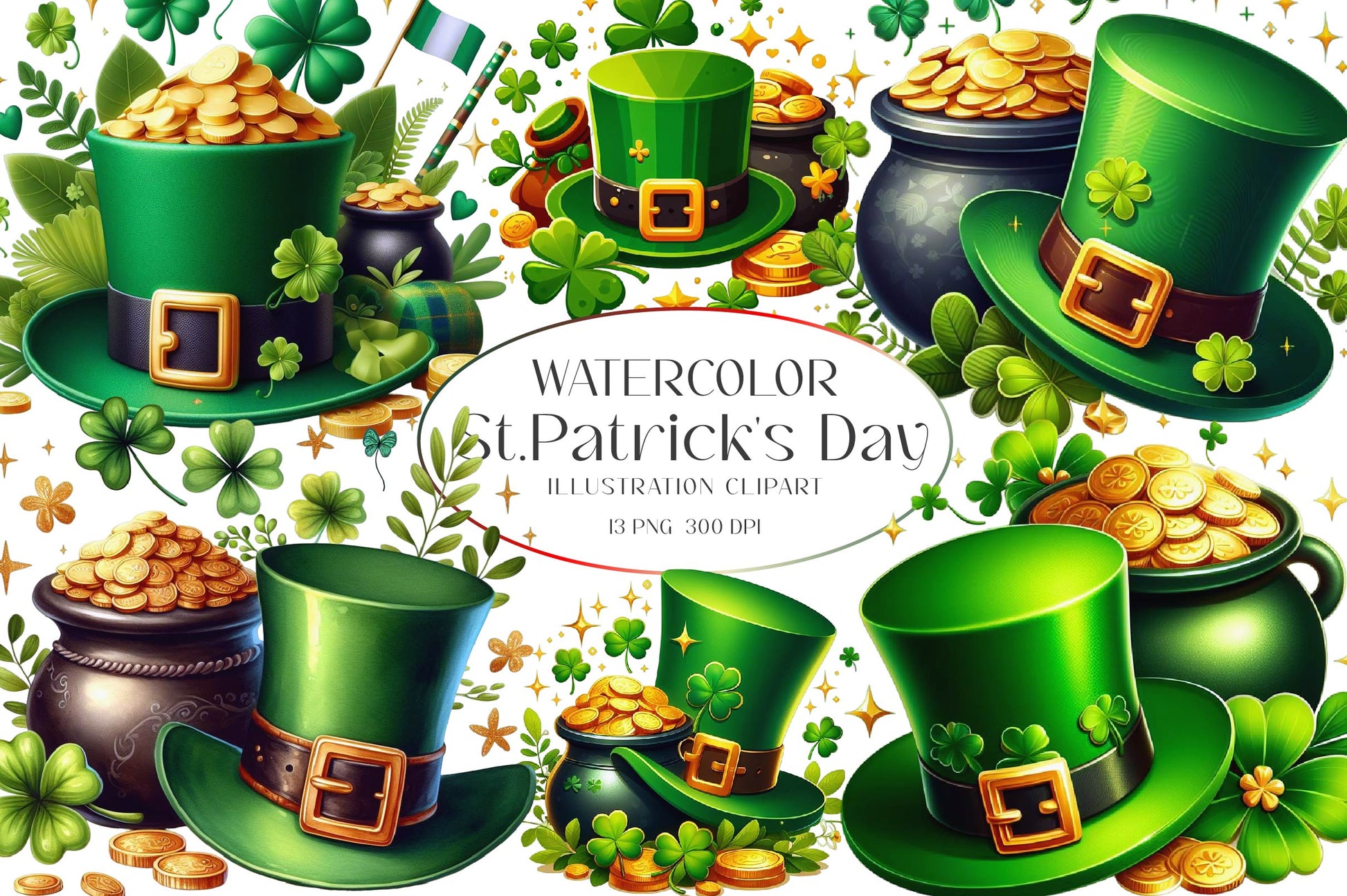 St Patrick's Day Clipart Bundle 6 - CraftNest - Digital Crafting and Art
