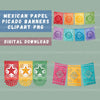 Papel Picado Banners Clipart Bundle