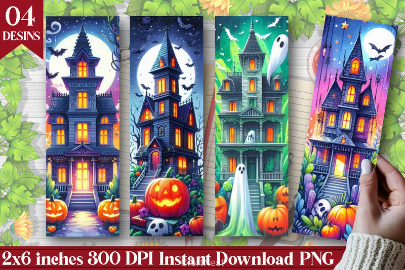 Haunted House Halloween Bookmark Journal - CraftNest - Digital Crafting and Art