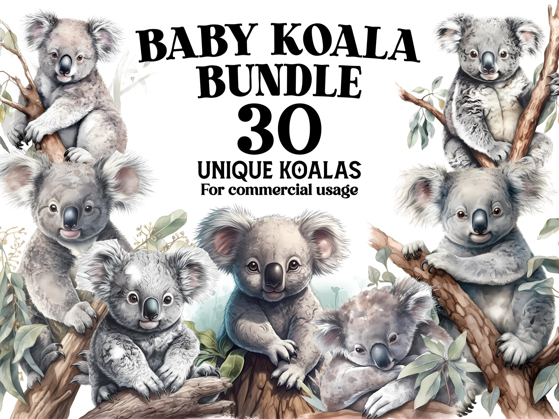 Baby Koalas Clipart - CraftNest