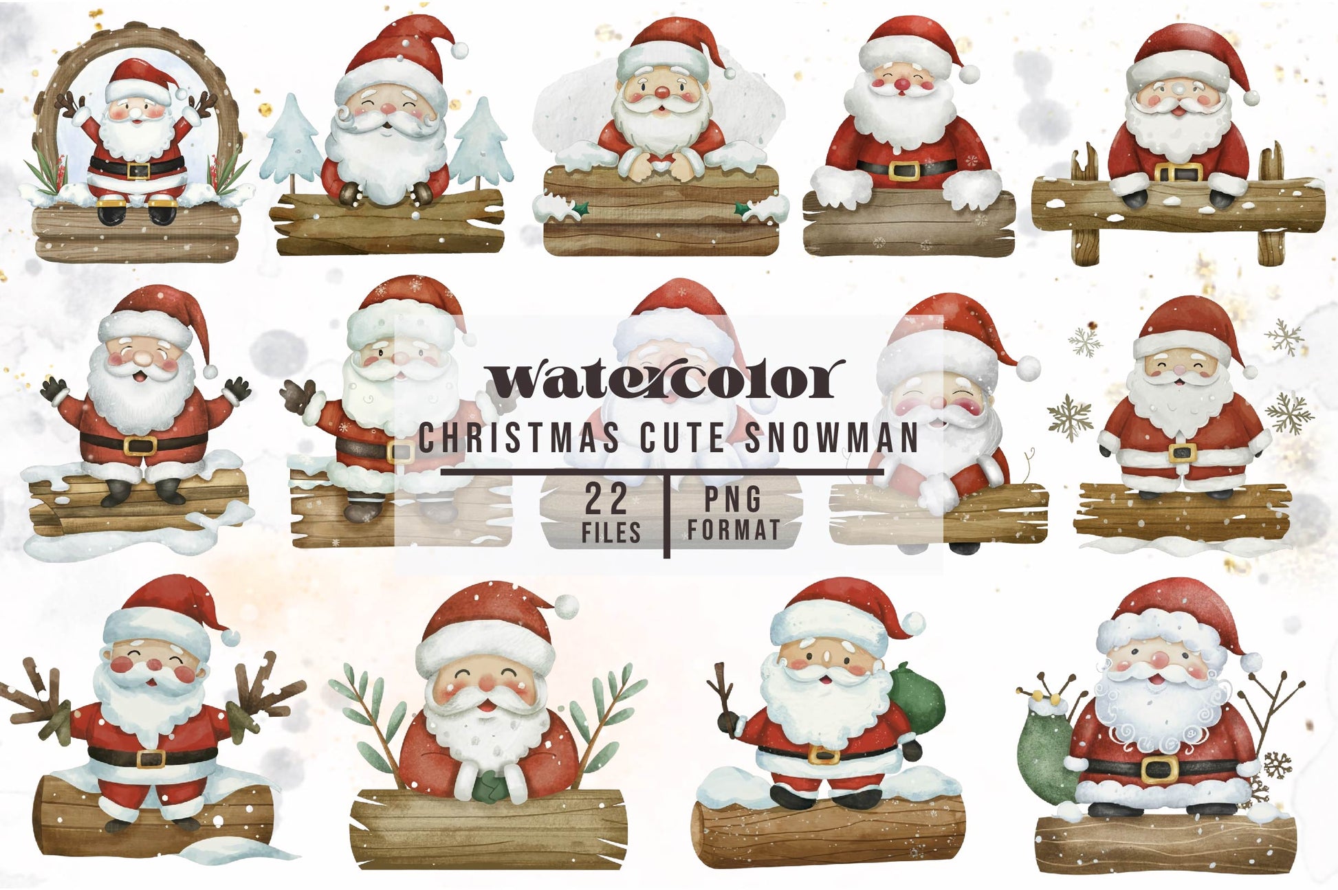 Christmas Cute Snowman Clipart Bundle 3 - CraftNest - Digital Crafting and Art