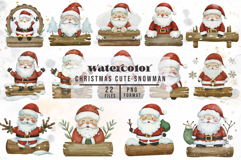Christmas Cute Snowman Clipart Bundle 3 - CraftNest - Digital Crafting and Art