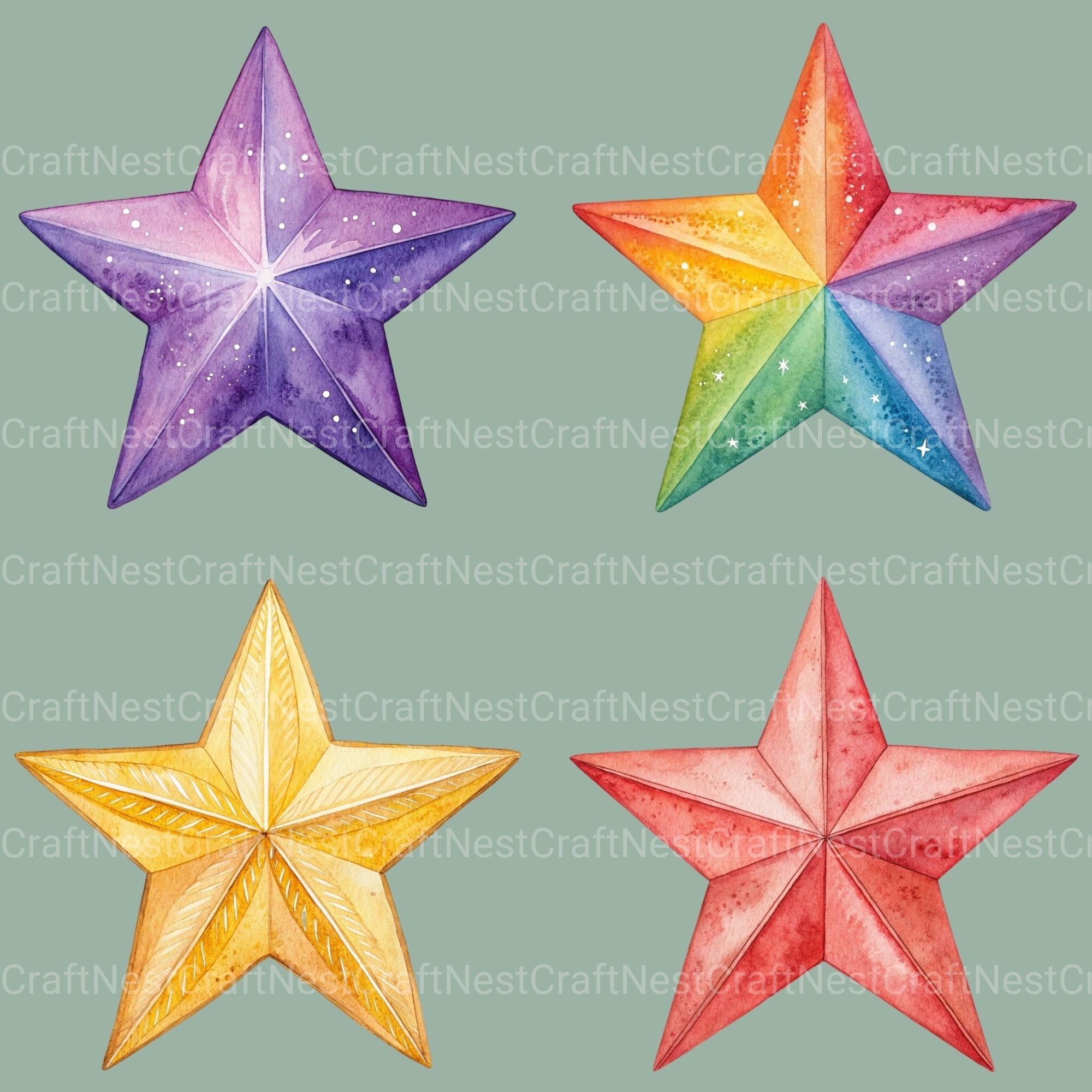Stars Clipart Bundle - CraftNest - Digital Crafting and Art