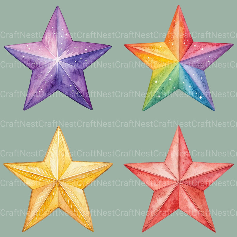 Stars Clipart Bundle - CraftNest - Digital Crafting and Art