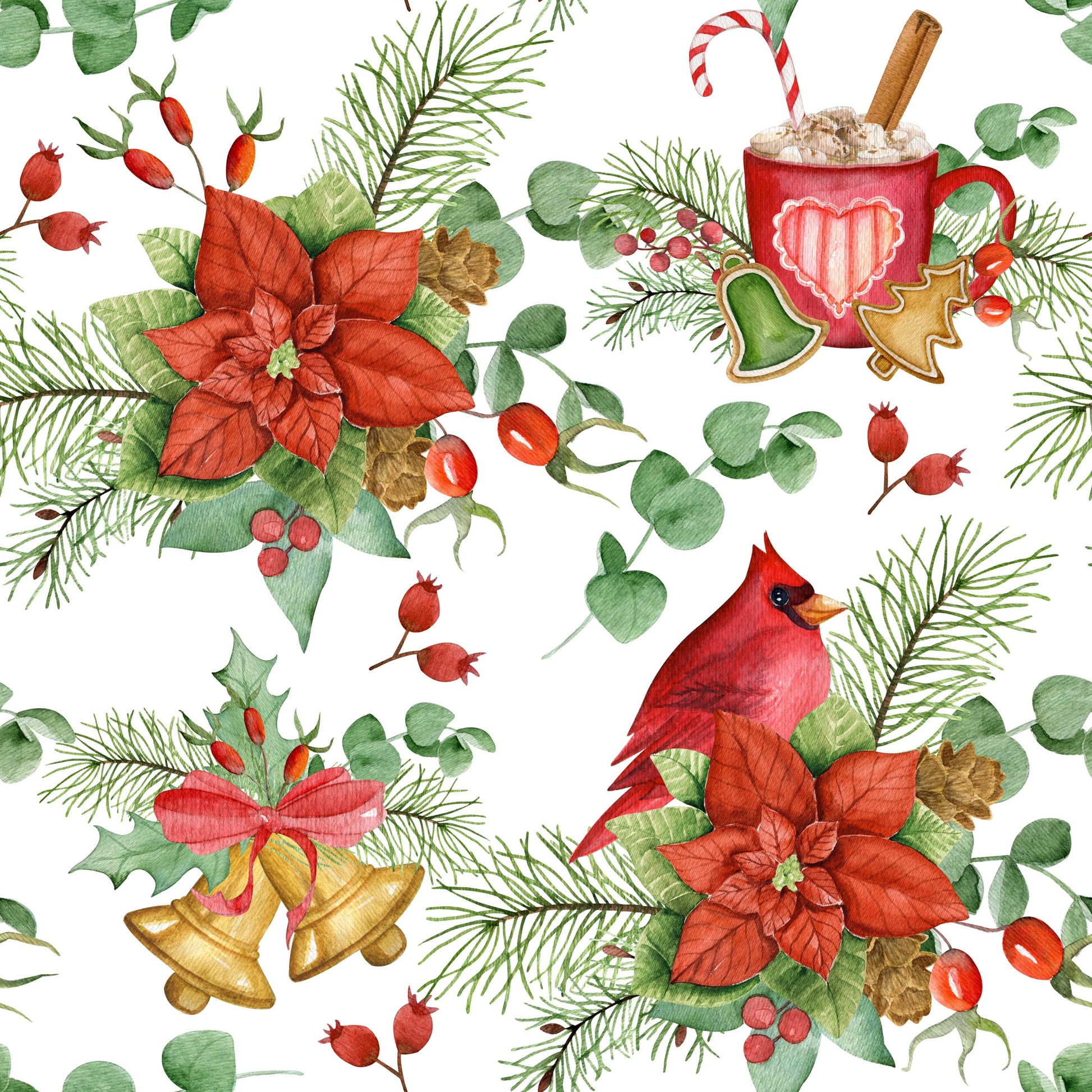 Cardinal Seamless Digital Paper - CraftNest - Digital Crafting and Art