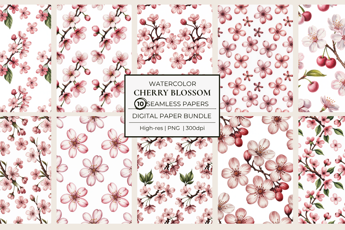Cherry Blossom Seamless Papers
