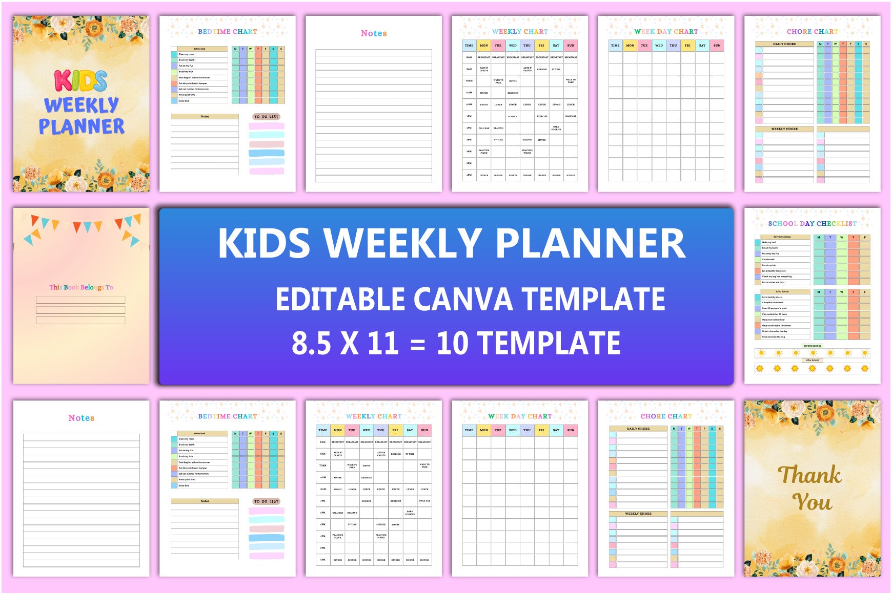Kids Weekly Planner