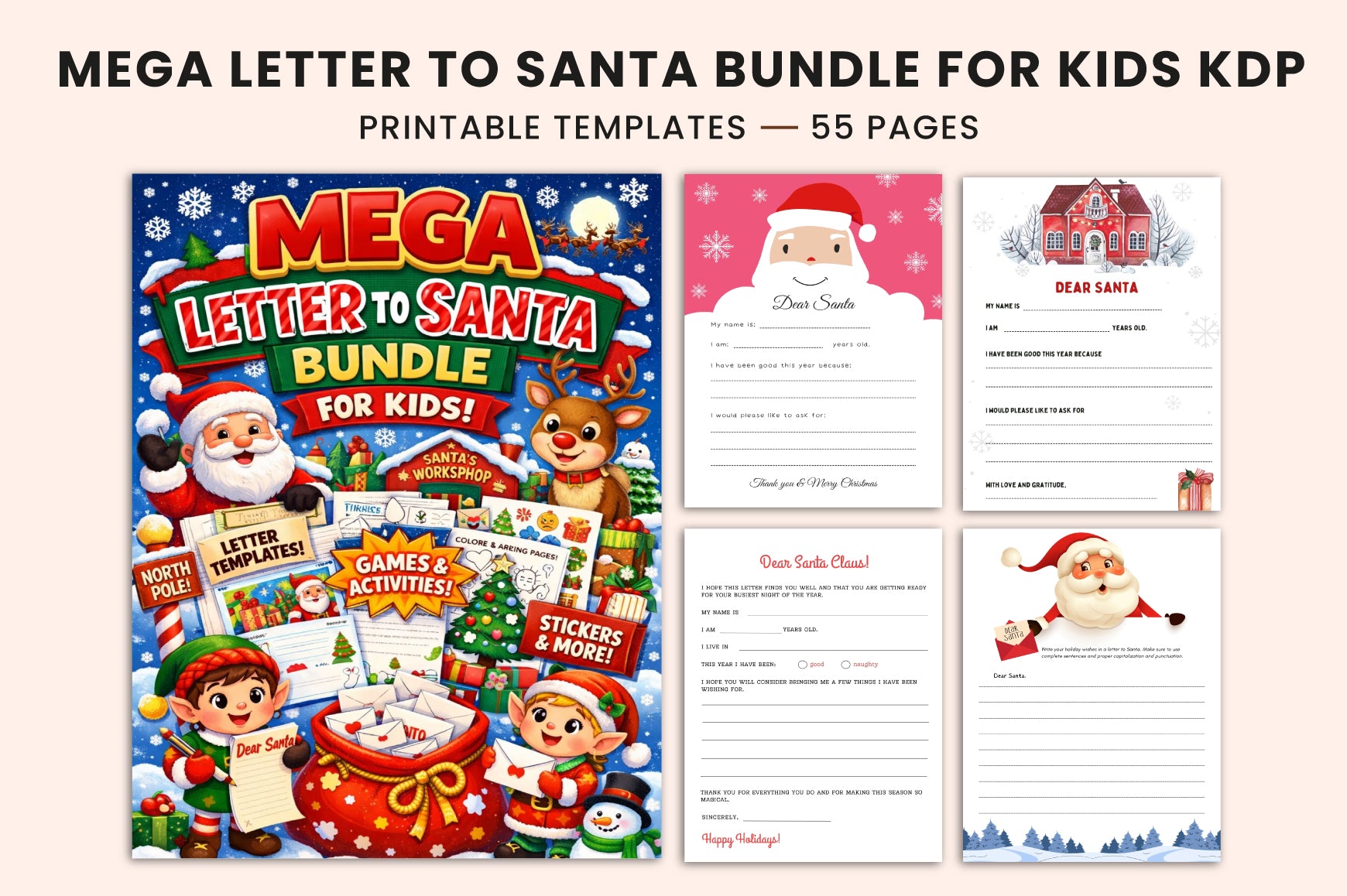 Mega Letter to Santa for Kids Planner