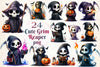 Cute Grim Reaper Clipart Bundle 2