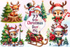 Christmas Deer Clipart Bundle 3