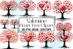 Valentine Heart Tree Clipart Bundle - CraftNest - Digital Crafting and Art