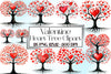 Valentine Heart Tree Clipart Bundle