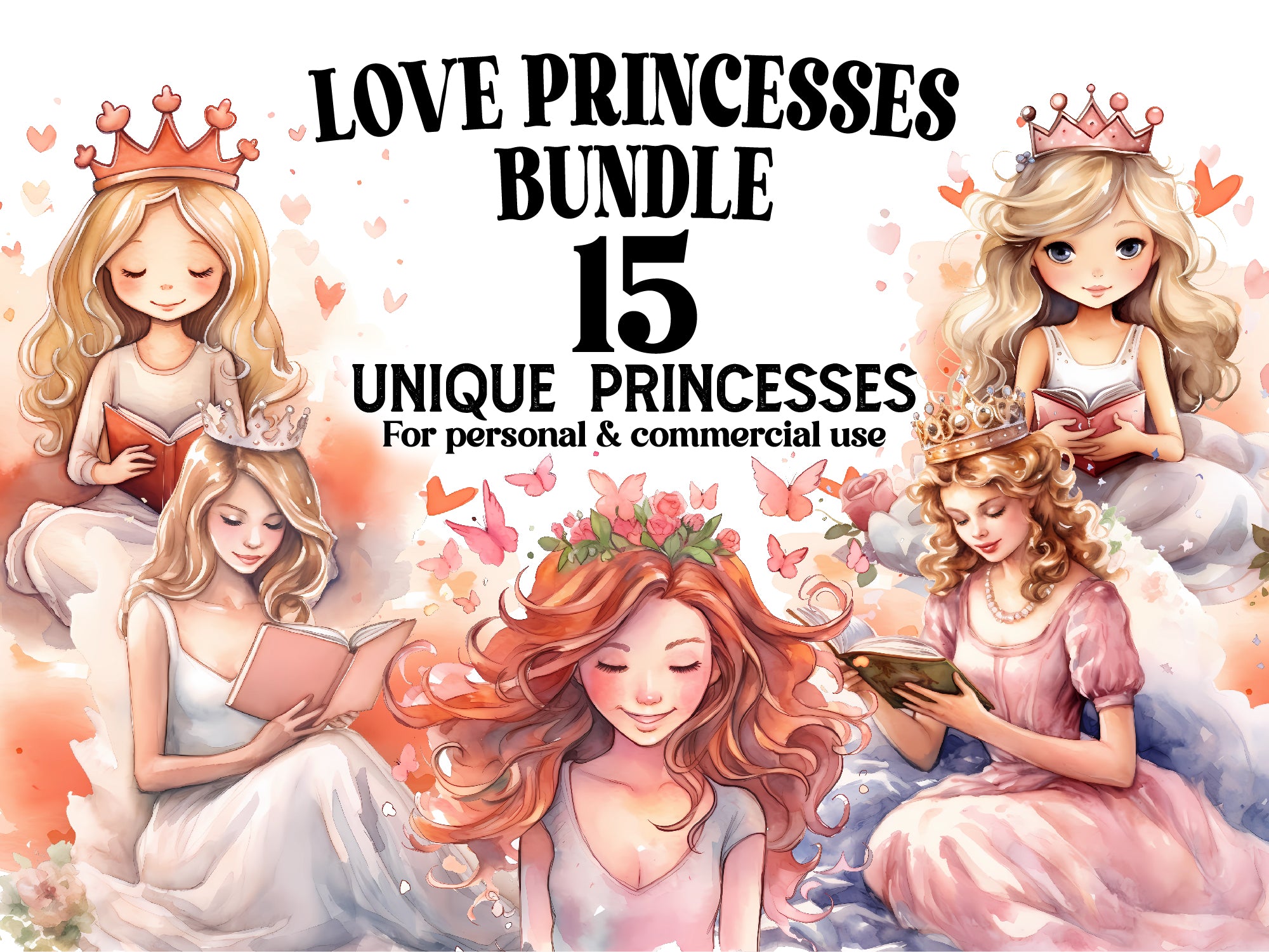 Love Princesses Clipart - CraftNest