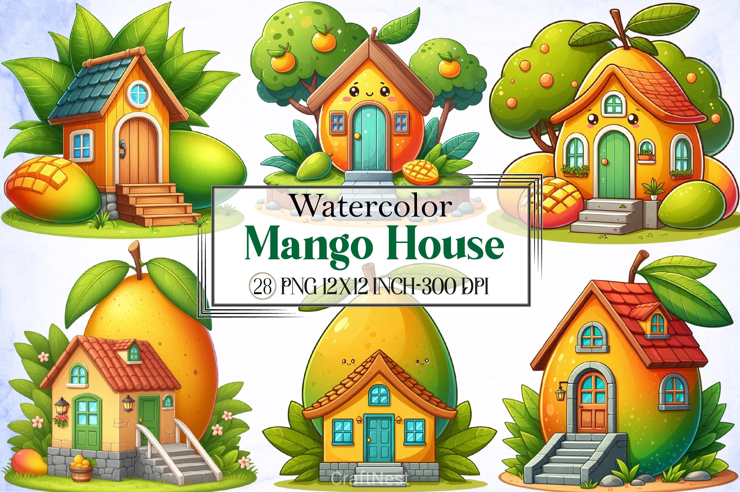 Mango House Clipart Bundle - CraftNest - Digital Crafting and Art