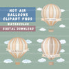 Hot Air Balloons Nursery Quotes Clipart Bundle