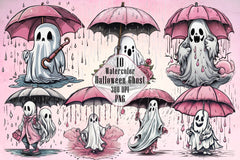 Halloween Ghost Clipart Bundle 4 - CraftNest - Digital Crafting and Art