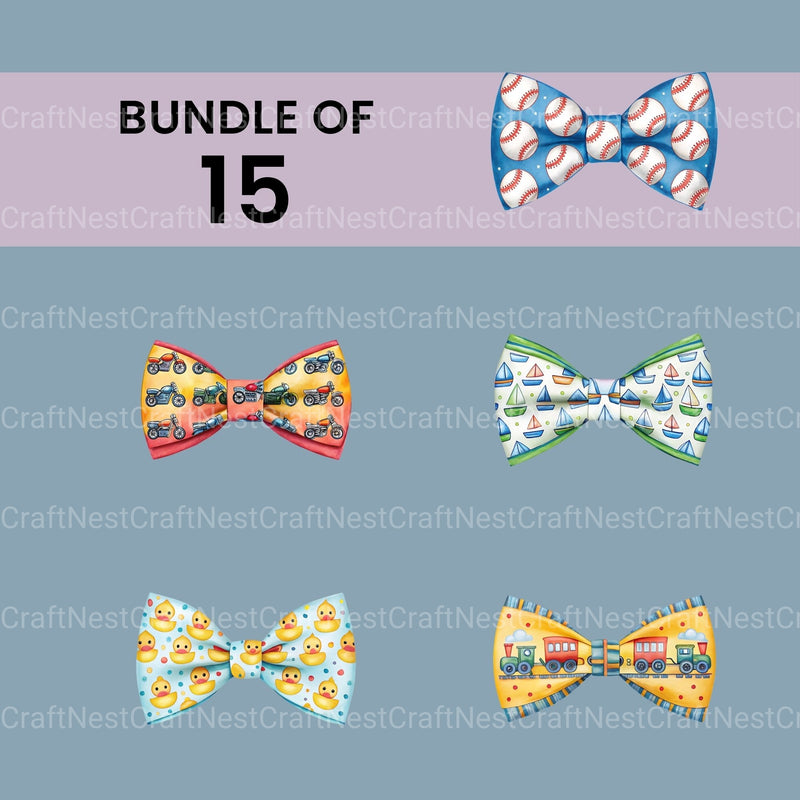 Boy Bow Ties Clipart Bundle - CraftNest - Digital Crafting and Art