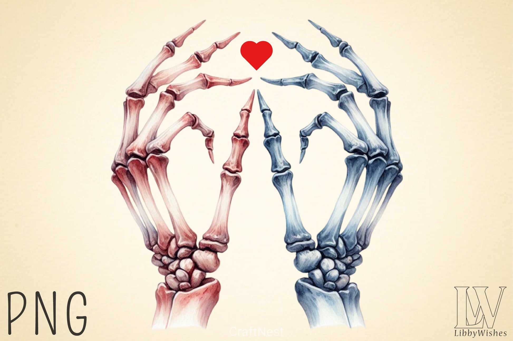 Valentine's Day Skeleton Clipart Bundle - CraftNest - Digital Crafting and Art