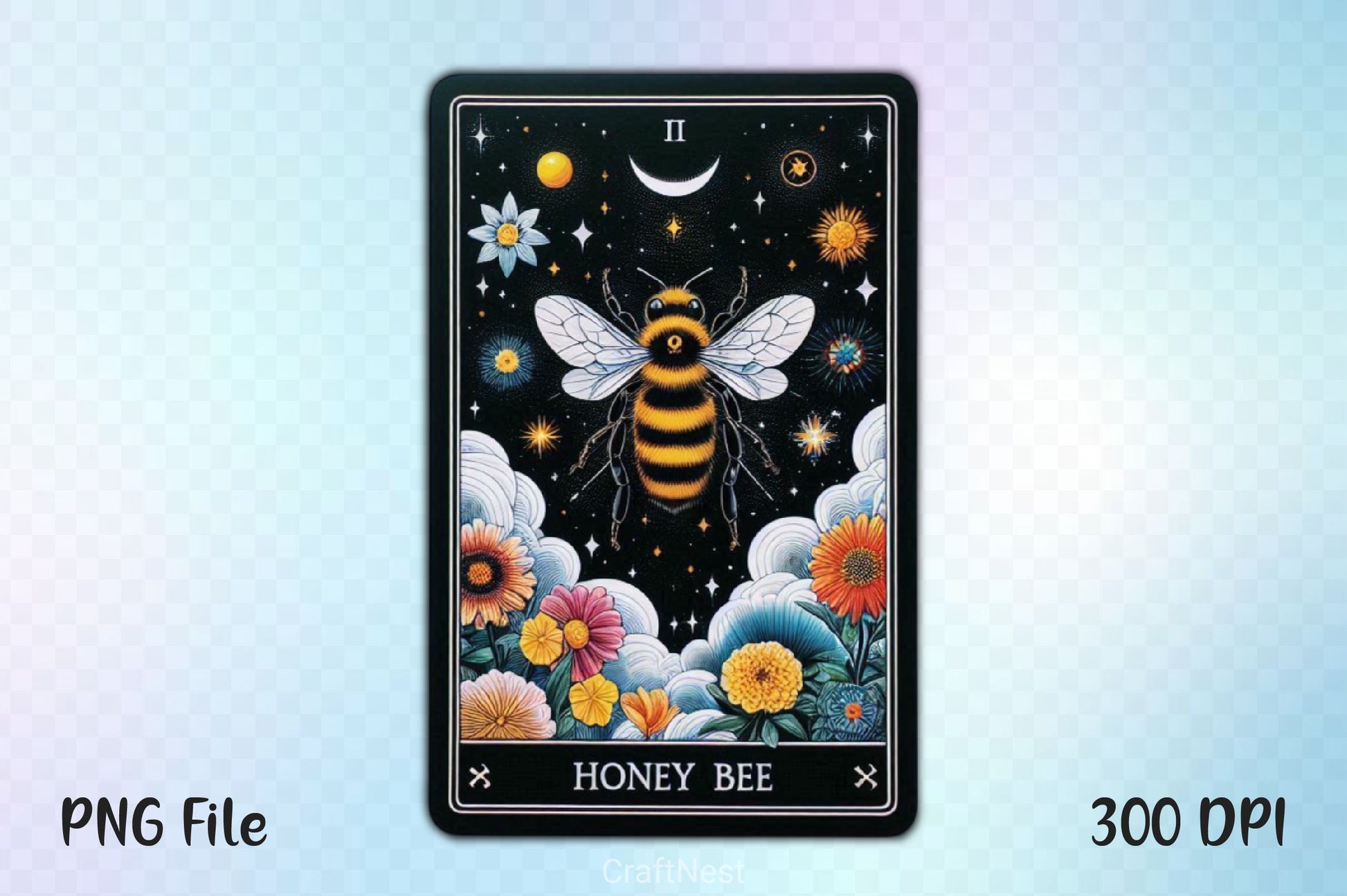 Honey Bee Tarot Card Clipart Bundle 13 - CraftNest - Digital Crafting and Art