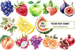 Fresh Fruit Clipart Bundle - CraftNest - Digital Crafting and Art