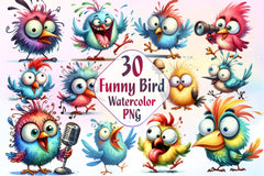 Funny Bird Clipart Bundle 9 - CraftNest - Digital Crafting and Art