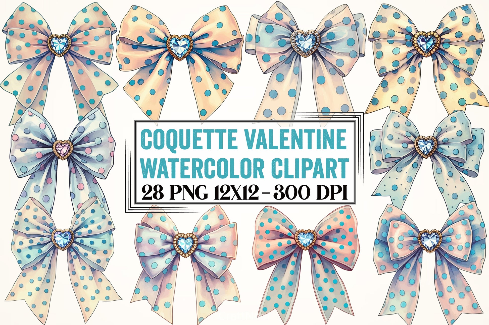 Coquette Valentine Clipart Bundle 11 - CraftNest - Digital Crafting and Art