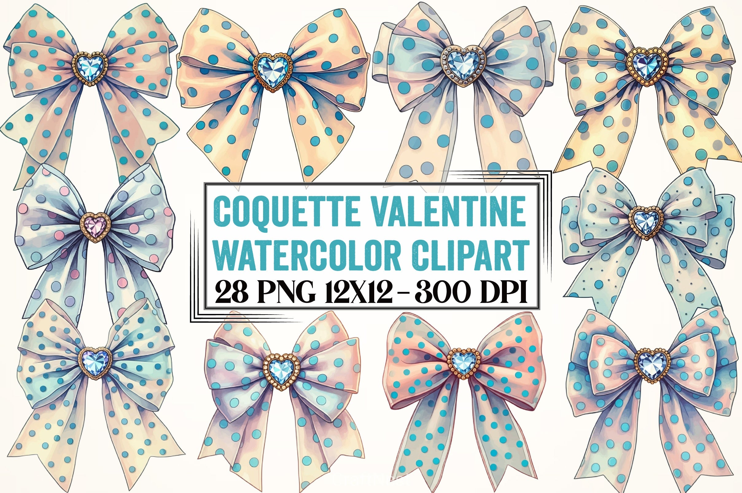 Coquette Valentine Clipart Bundle 11 - CraftNest - Digital Crafting and Art
