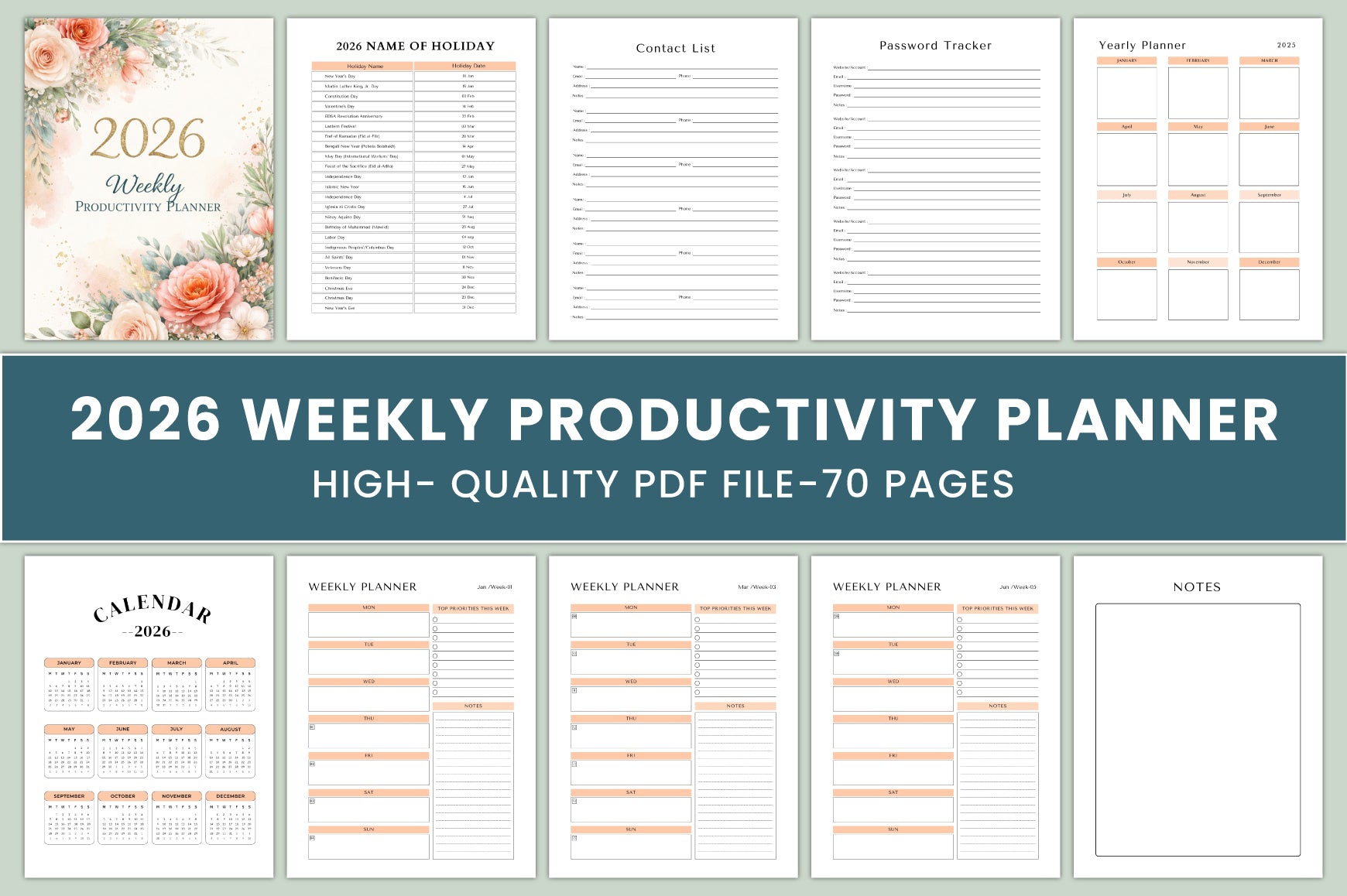 Weekly Productivity Planner