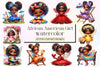 Little Black Fairy African Girl Watercolor Clipart Bundle