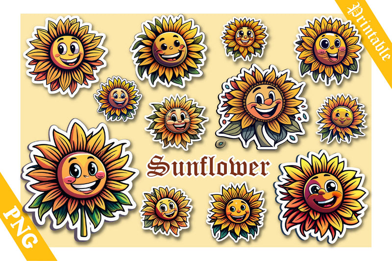 Sunflowers Sticker - CraftNest - Digital Crafting and Art