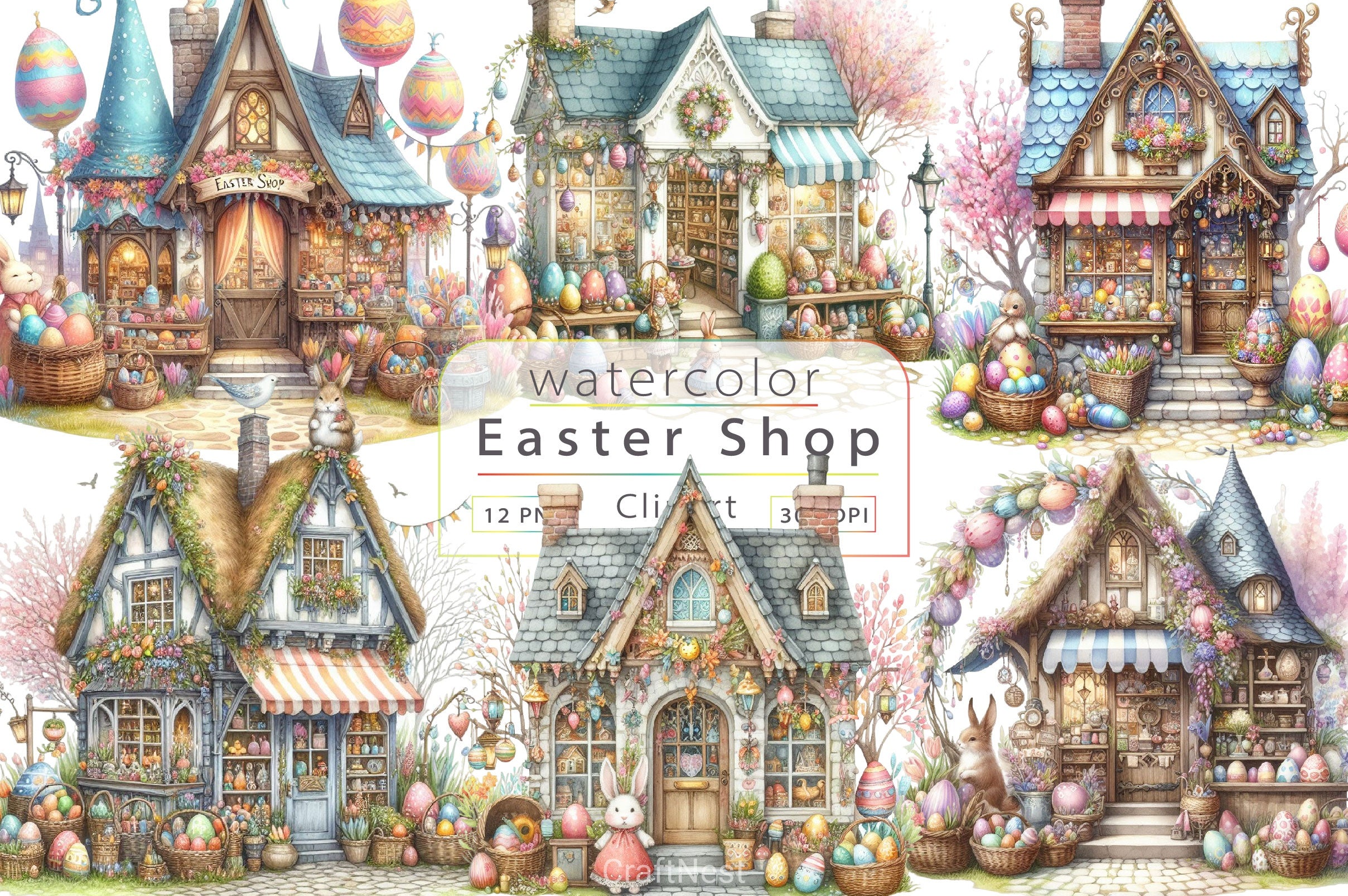 Easter Shop Clipart Bundle - CraftNest - Digital Crafting and Art