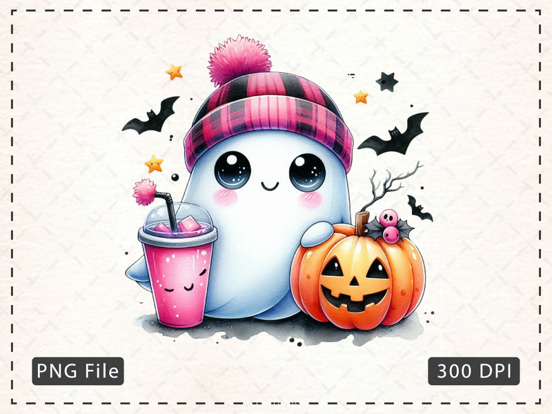 Cute Ghost Cute Halloween Clipart Bundle 20 - CraftNest - Digital Crafting and Art