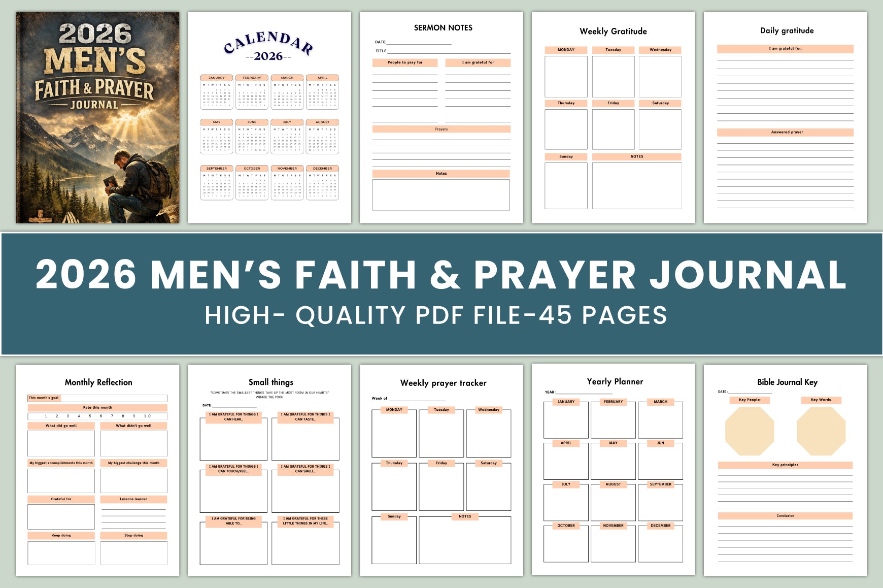 Men's Faith Prayer Journal