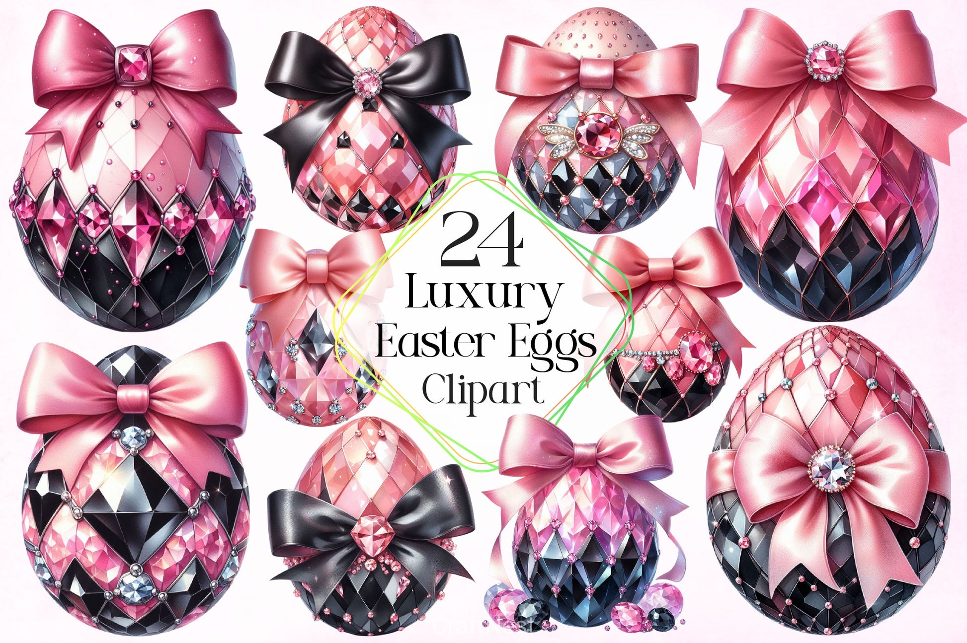 Luxury Easter Eggs Clipart Bundle - CraftNest - Digital Crafting and Art