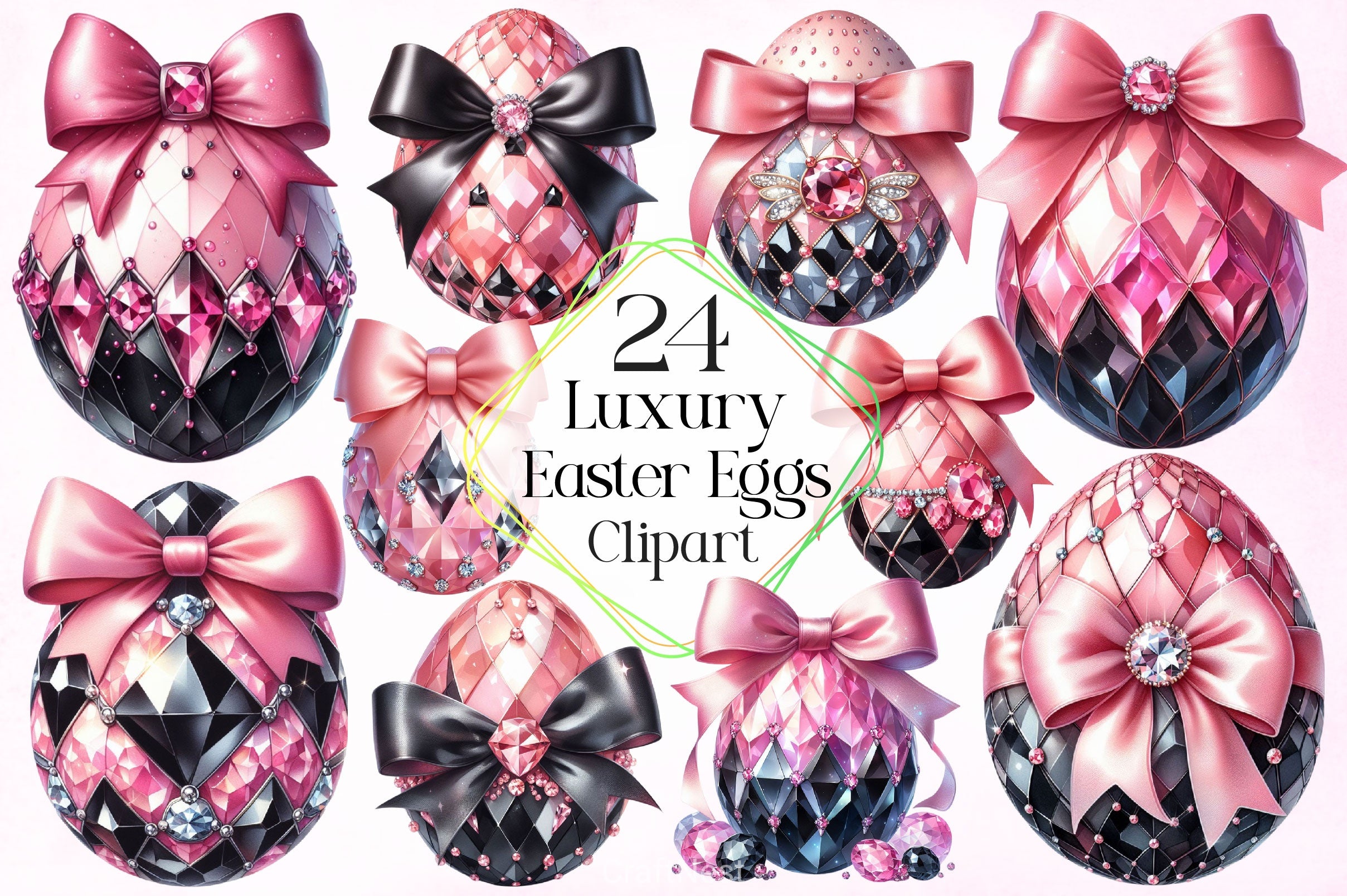Luxury Easter Eggs Clipart Bundle - CraftNest - Digital Crafting and Art