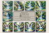 Watercolor Waterfalls Background Papers