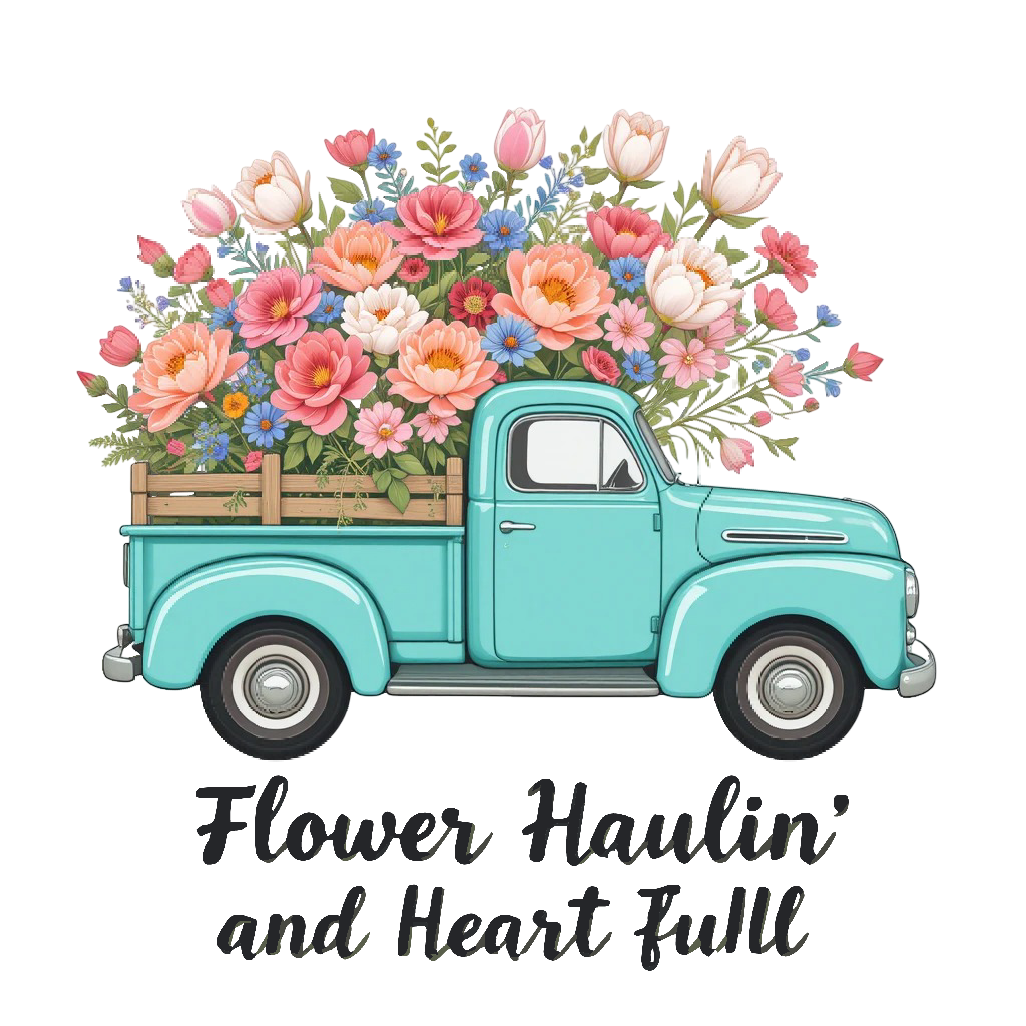 Pastel Farm Truck Flowers Clipart Bundle - CraftNest - Digital Crafting and Art