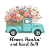 Pastel Farm Truck Flowers Clipart Bundle