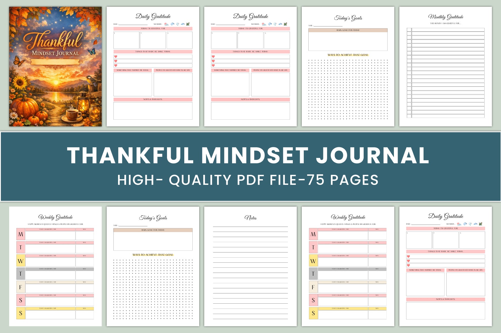Thankful Mindset Journal