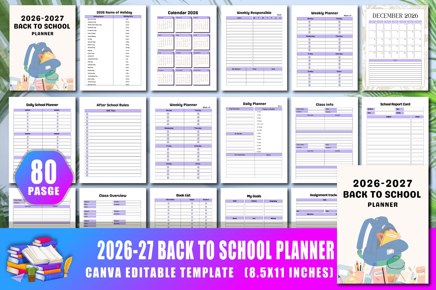 Back to School Planner